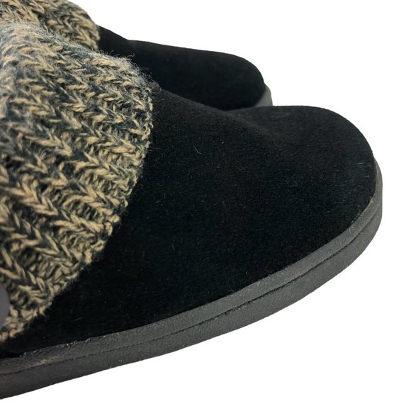 Clarks Women's Black Suede Genuine Leather Mules Slip On Loafers Casual Shoes 8 - Picture 4 of 16